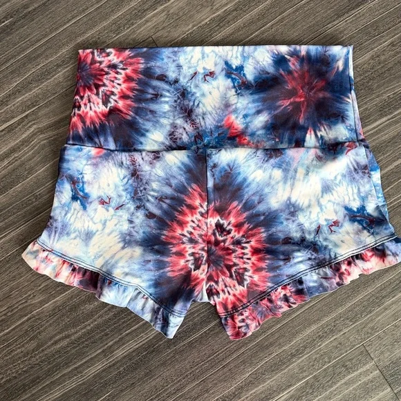 Free People Movement + Onzie High Waist Tie-Dye Shorts